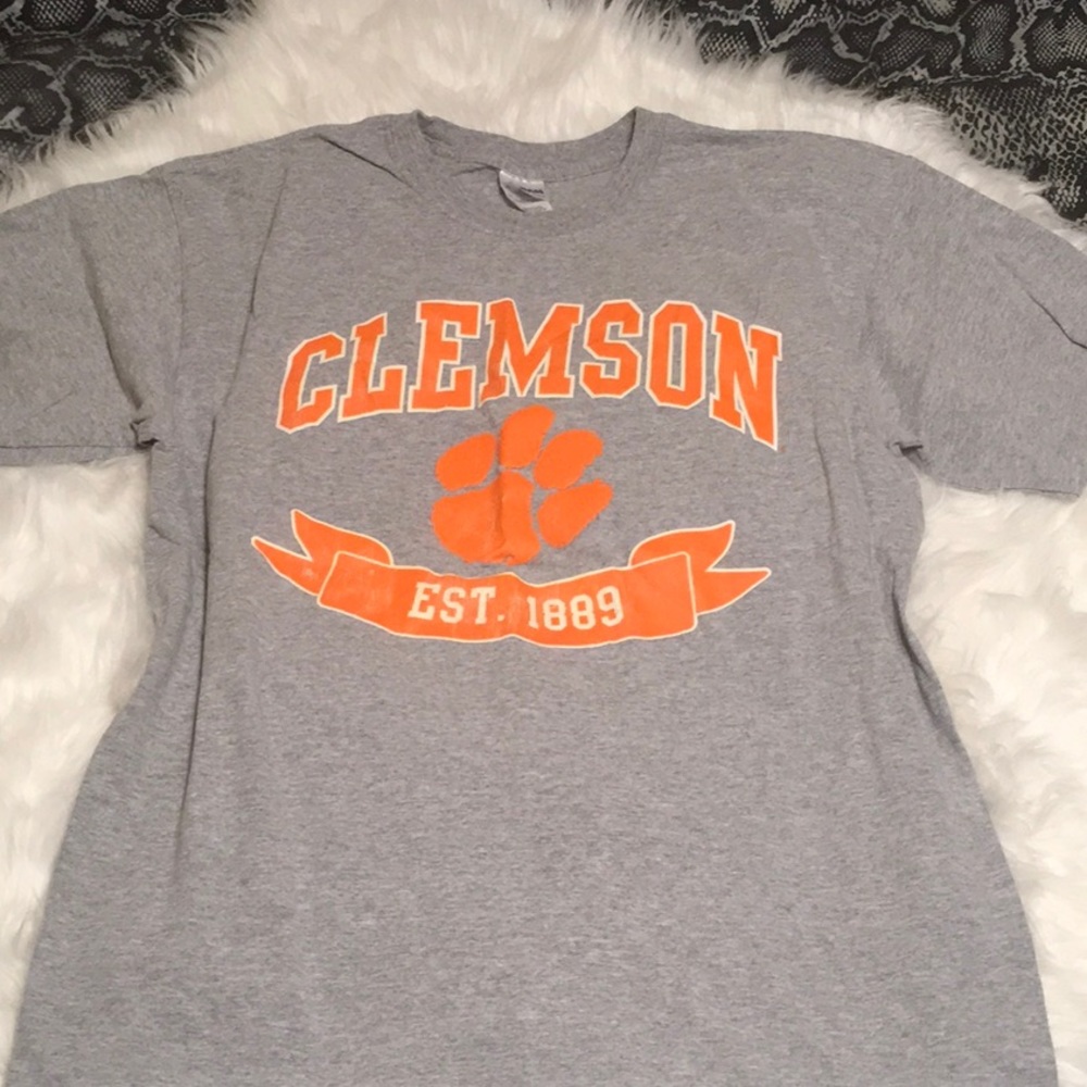💚 Unisex Clemson distressed tee